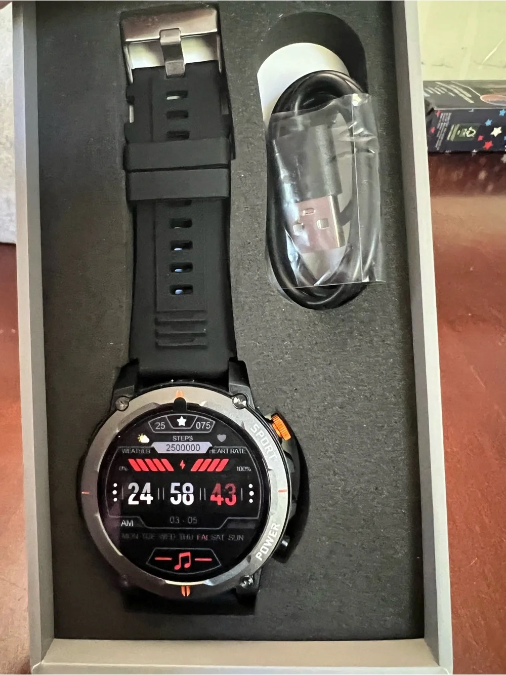 Multifunction Fitness Smartwatch - Black Silicone